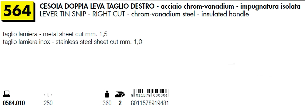 CESOIE LAMIERA CUR.T/DESTR