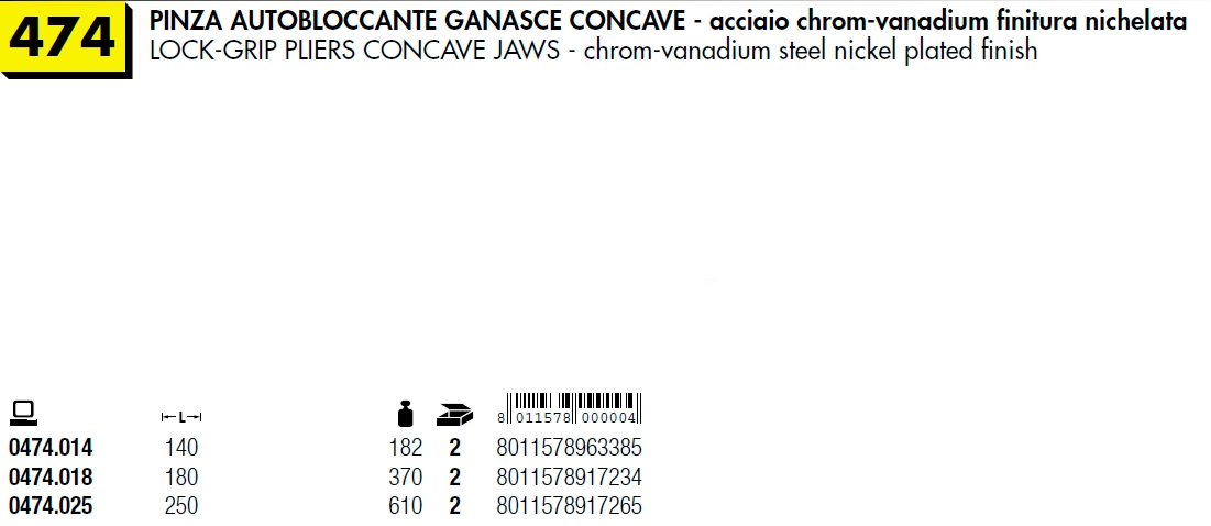PINZA GRIP-GANASCE CONC250