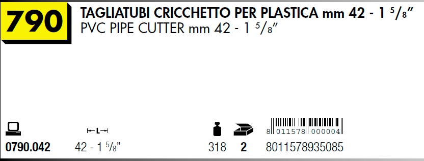 TAGLIATUBI CRICC.PLAS.mm42