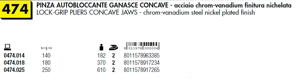 PINZA GRIP-GANASCE CONC180