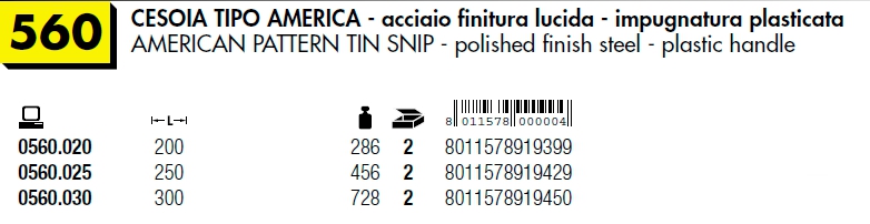 CESOIA LAMIERA AMERICA 200