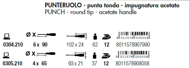 304/B PUNTERUOLO TOND.6X90