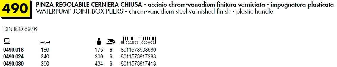 PINZA POLIGR.CERN.CHIU.180