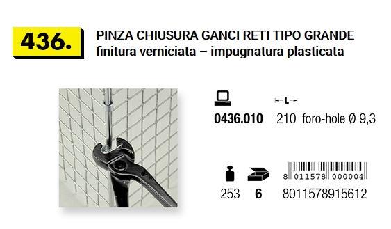 PINZA GANCI RETI GRAN. 9.3