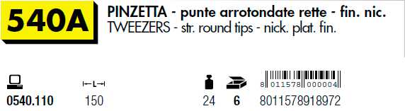 PINZETTA PUNTE ARROTON.RET