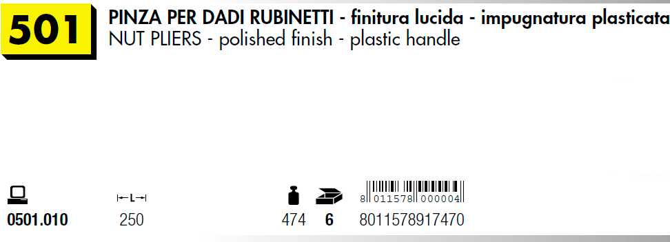 PINZA PER DADI RUBINETTI  