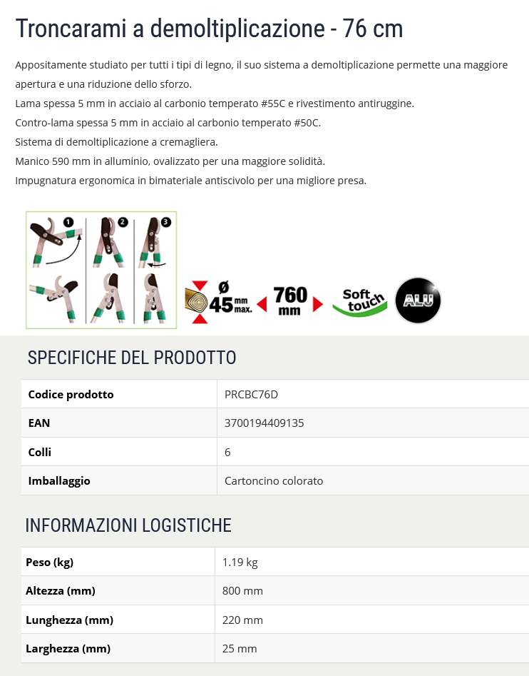 TRONCAR MAN ALL FORB 76 CM