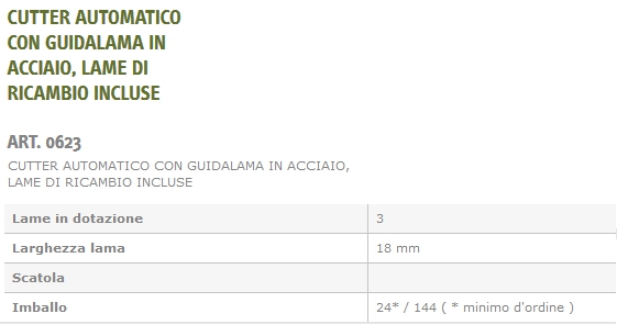 CUTTER GUI ACC 18MM+3L BLI