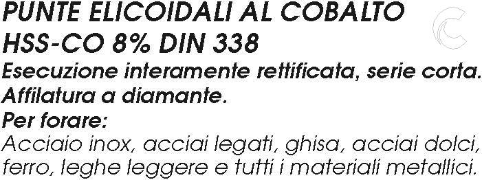 PUNTA ELIC COB HSS  diametro  1   