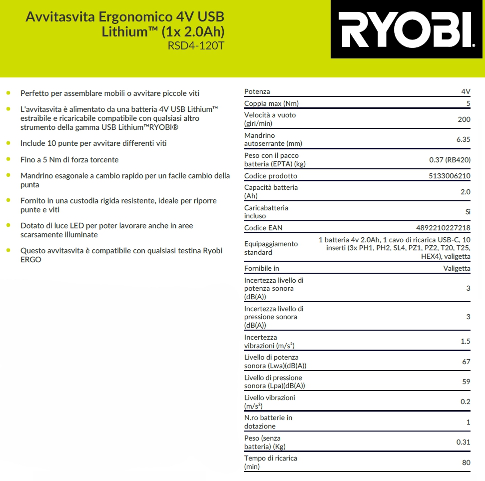 AVVITASVITA 4V RSD4-120T  