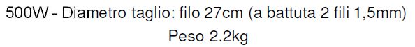 TAGLIABORDdiametro 27 500W RLT5127