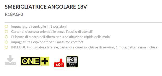 SMERIGL NUDA BATT R18AG-0 