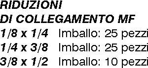 RIDUZIONI MF 1/8X1/4      