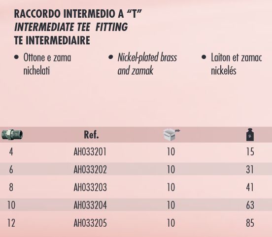 RACC INTERM A T 50/DI diametro  4 