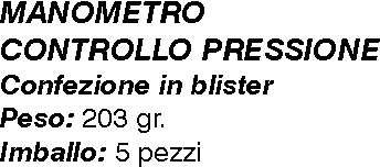 MANOMETRO PROV/PRESS 25   