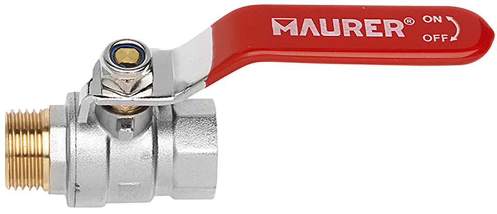 Valvola a sfera 1 1/2 MAURER MAURER in ottone M-F