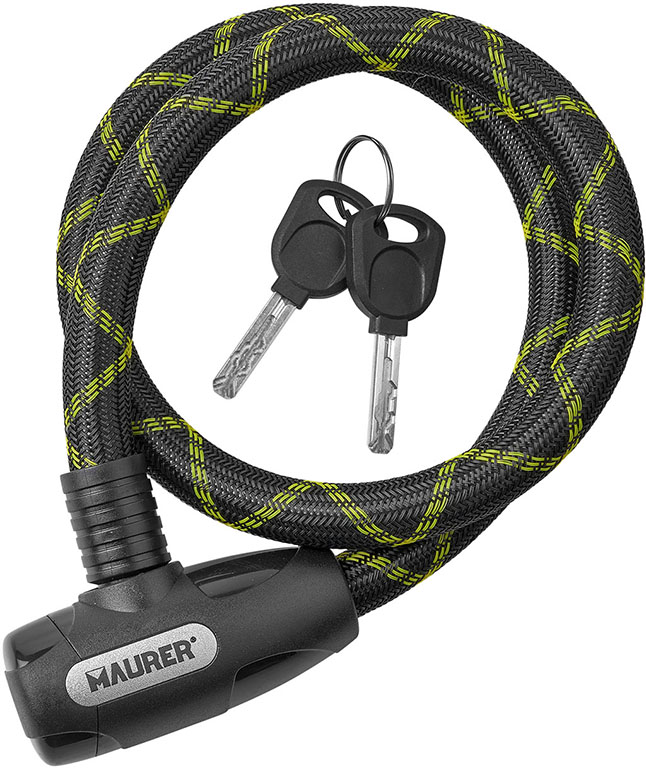 CAVO LUCCHETTO CHIUSURA A SCATTO RIVESTITO IN TESSUTO DIAM.15MM CM80 MAURER 84487