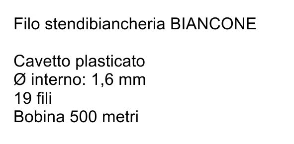 FILO STENDIB BIANCONE 500M