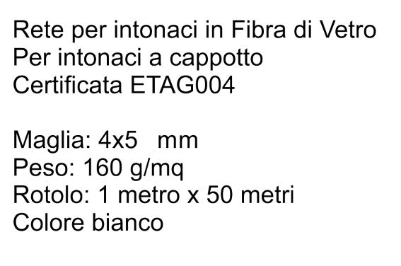 RETE PORTAINTON 160G M1X50