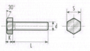 VITE INOX M8x25 x SAETTE  