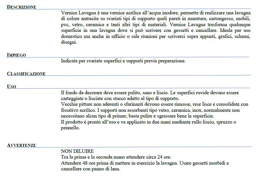 VERNICE LAVAGNA ANTR.500ML