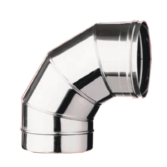 GOMITO 90? INOX MONO diametro 80  