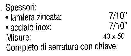 SPORTELLO CONT INOX H50x40