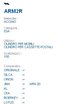 CHIAVE ARM2R | ARN-2D     