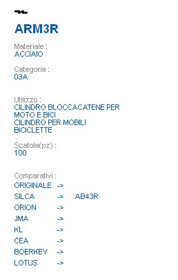 CHIAVE ARM3R | AB43R      