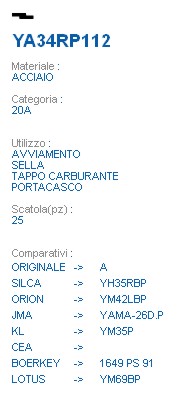 CHIAVE YA34RP112 | YH35RBP