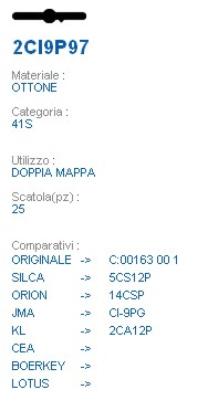 CHIAVE 2CI9P97 | 5CS12P   