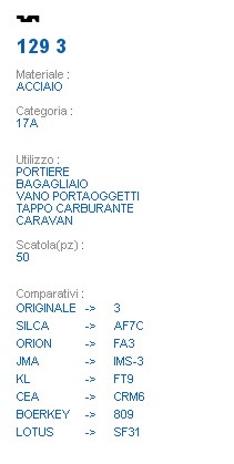 CHIAVE 129 3P46 | AF7CP   