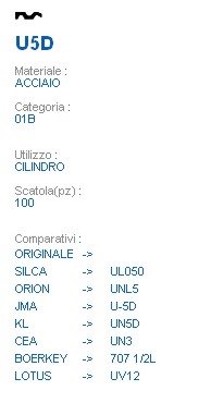 CHIAVE COLORLITE U5D ASSOR