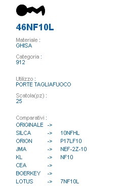 CHIAVE 46NF10L | 10NFHL   