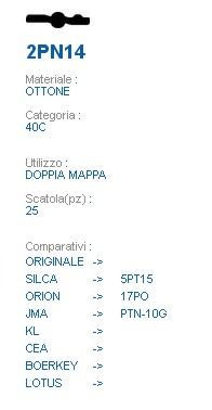 CHIAVE 2PN14 | 5PT15      