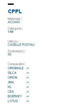 CHIAVE CPPL 1003P CASELLAR