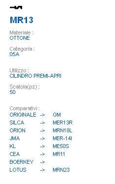 CHIAVE MR13 | MER13R      