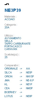 CHIAVE NE3P39 | NE5P      
