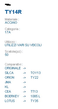 CHIAVE YI4RD | YA14R      