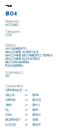 CHIAVE BO4 | BH4          