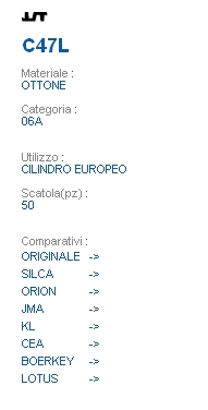 CHIAVE C47L | CS155AP     