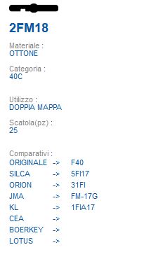 CHIAVE 2FM18 | 5FI17      