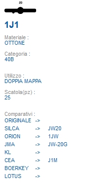 CHIAVE 1J1 | JW20         