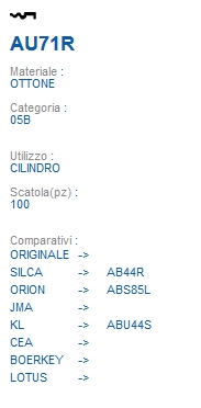 CHIAVE AU71R | AB44R      