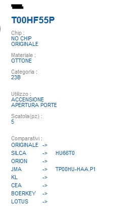 CHIAVE TRASPONDER T00HF55P