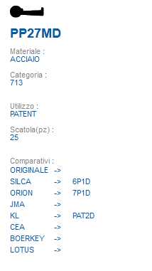 CHIAVE PP27MD | 6P1D      