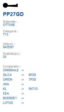 CHIAVE PP27GD | 6P3D      