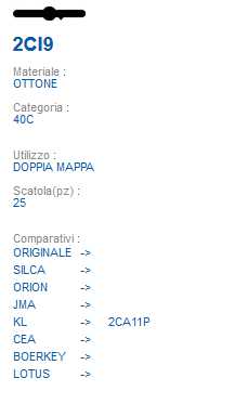 CHIAVE 2CI9 | 2CA11P      