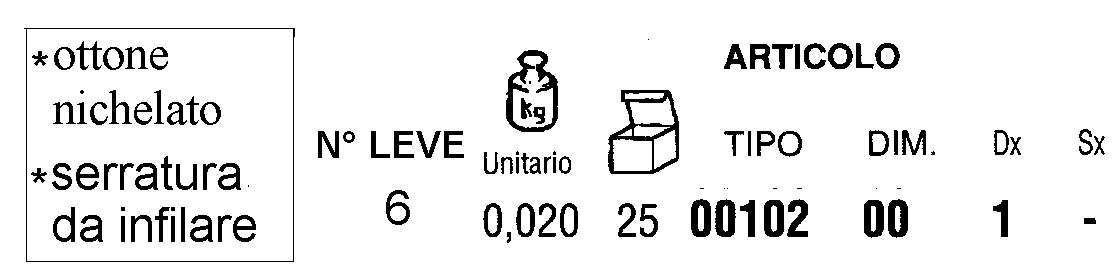 CHIAVE O/N INF. 6 0,020   