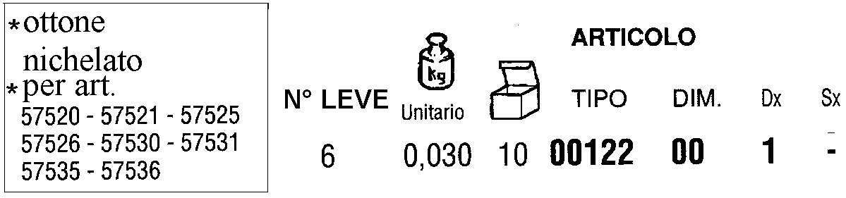 CHIAVE O/N INF. 6 0,030   